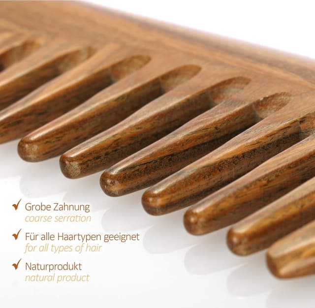 Detalle 2 de COM-FOUR Peigne en bois de santal 18,5 cm 💇