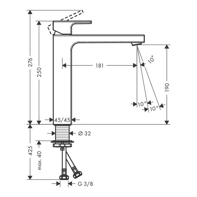 Thumbnail 1 de Hansgrohe Vernis Shape 190 alto 🛁