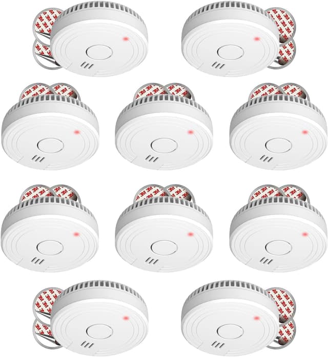 Detalle de ELRO FS1805M 10er-Set Rauchmelder mit 5-Jahres-Batterie und Magnethalterung (EN 14604-konform)