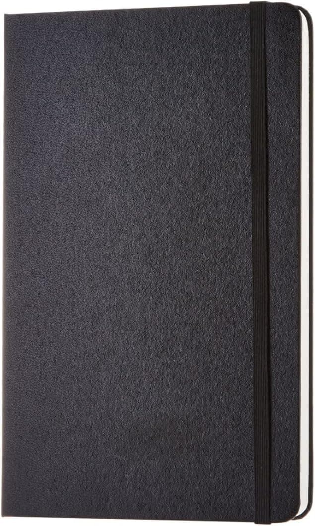 Detalle de Amazon Basics Classic Notebook A5 plain, black 📒