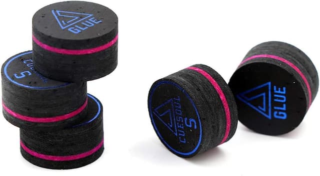 Detalle 2 de CUESOUL – Ensemble de 6 pointes en cuir de porc (6 couches) pour queue de snooker