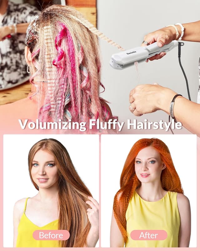 Detalle 2 de Hair Crimper for Women ceramic crimping iron with 5 temp settings and auto shut-off