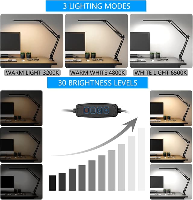 Detalle 2 de SKYLEO LED Desk Lamp 1100LM — 3 modes, 12W