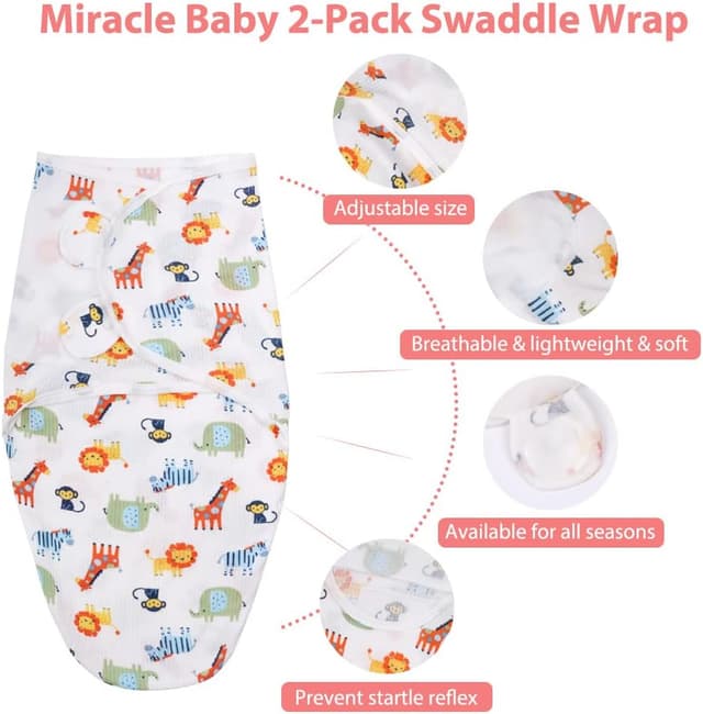 Detalle de Vicloon Wickel-Decke 0-3 Monate im 2er Pack