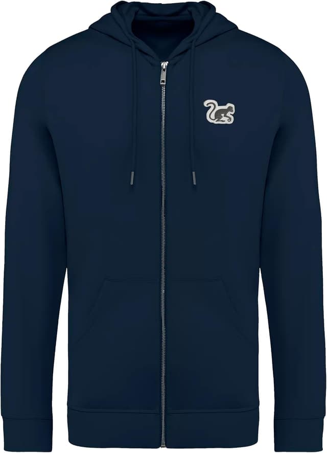 Detalle de Felpa Surf Monkey con cappuccio sottile e zip ecologica in modal TENCEL (uomo/donna)