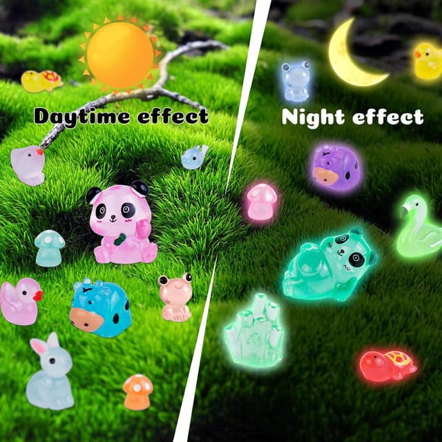 Thumbnail 2 de gyoyede 150pcs Luminous Mini Resin Animals