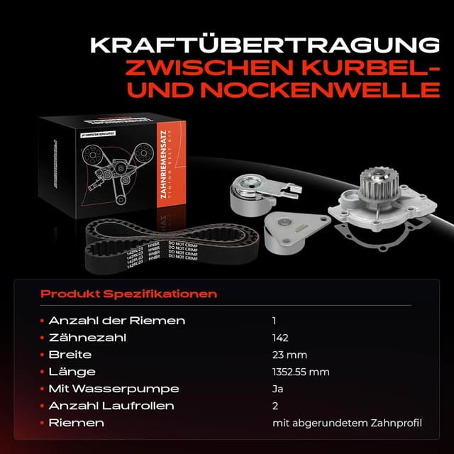 Detalle de Frankberg Zahnriemensatz mit Wasserpumpe für Benzinmotoren (u. a. 7883-13286)
