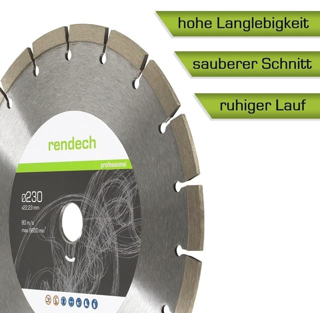Detalle 2 de rendech Profi Diamantscheibe 230mm für Beton
