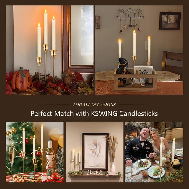 Thumbnail 4 de KSWING Gold Candlestick Holders Set 6 🕯