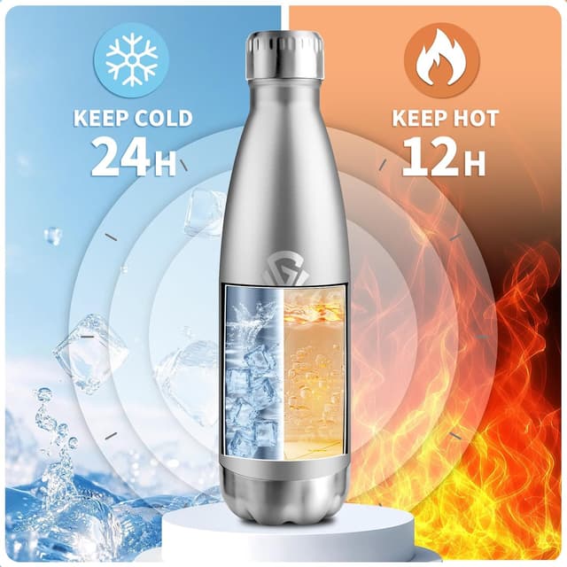 Detalle de Gourde Isotherme 500 ml en inox double paroi Isotherme (sans BPA) – réutilisable et étanche