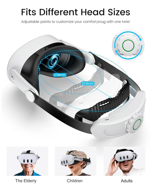 Detalle 2 de MV1001 Battery Head Strap for Quest 2/3