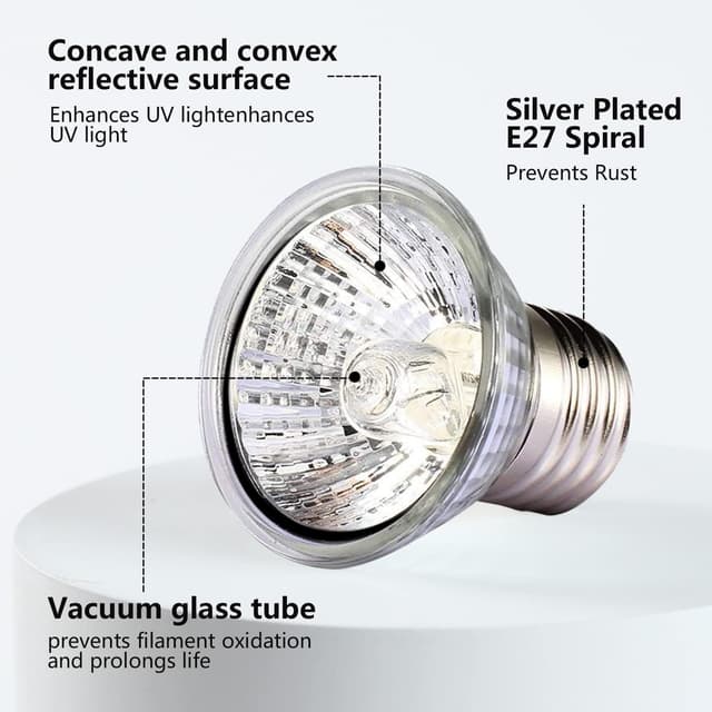 Thumbnail 1 de PewinGo 50W UVA UVB heat lamp for reptiles