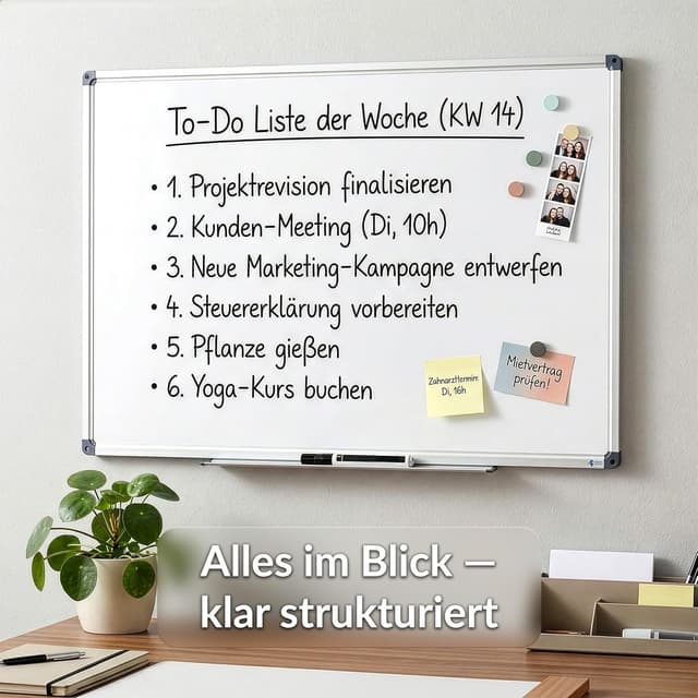 Detalle 1 de Mob Magnetboard 90x60 cm mit Alurahmen