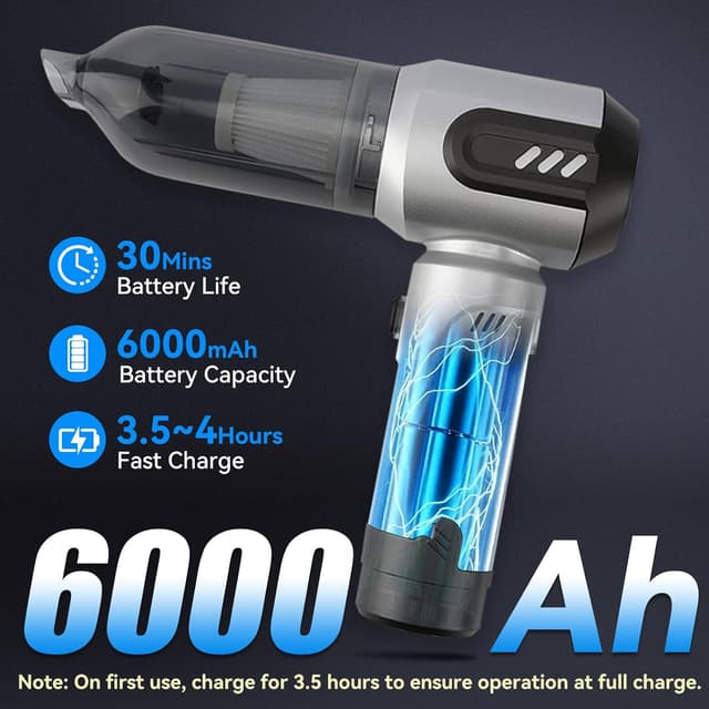 Detalle de LUKVCIY handheld vacuum 16000Pa for cars