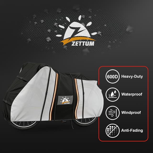 Detalle de Zettum Funda para 3 bicicletas 209x117x127 cm