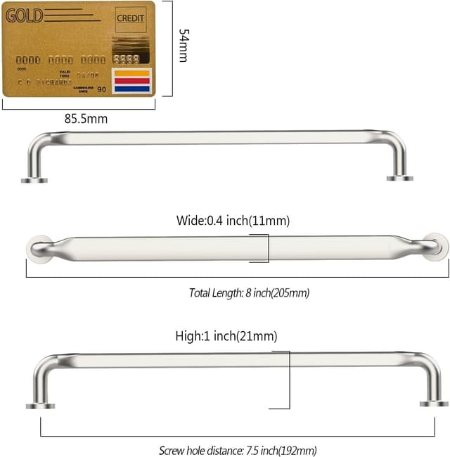 Detalle 2 de Amerdeco maniglie cucina 192 mm, 10 pezzi