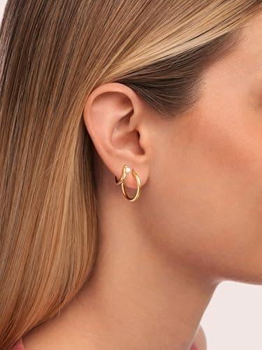 Detalle 2 de SINGULARU Pendiente Suelto Perla y Spark 6,5 mm 💎