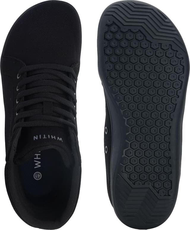 Detalle de WHITIN Men’s Wide Hi-Top Minimalist Barefoot Sneakers (Zero Drop, Cushioned Ankle Support)