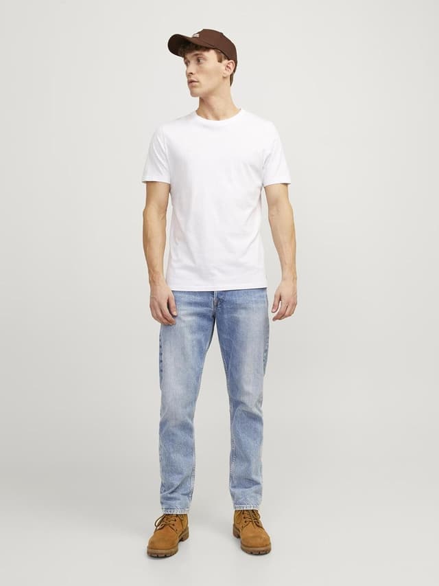 Detalle de Jack & Jones Herren Relaxed Fit Jeans JJICHRIS JJORIGINAL SBD 920 NOOS in Blue Denim (Knöchellänge)