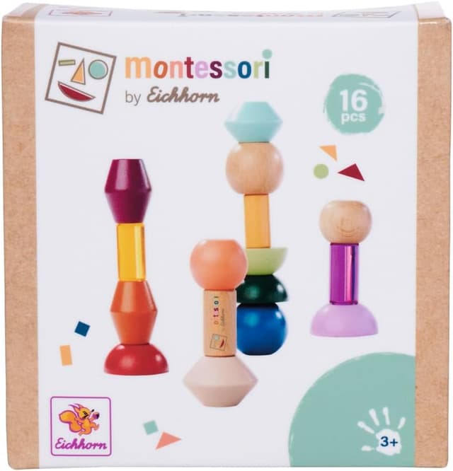 Thumbnail 6 de Eichhorn Montessori 16 Stapel-Perlen Holzset