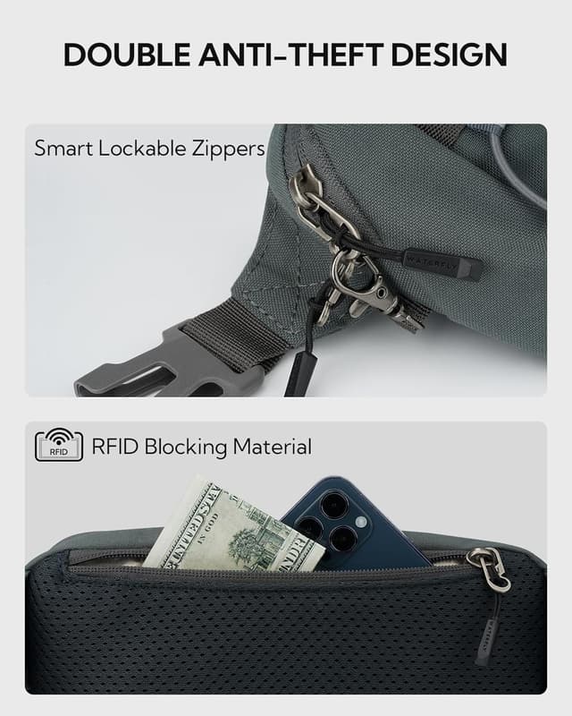 Detalle 2 de WATERFLY Bauchtasche 1,5 l Anti-Diebstahl