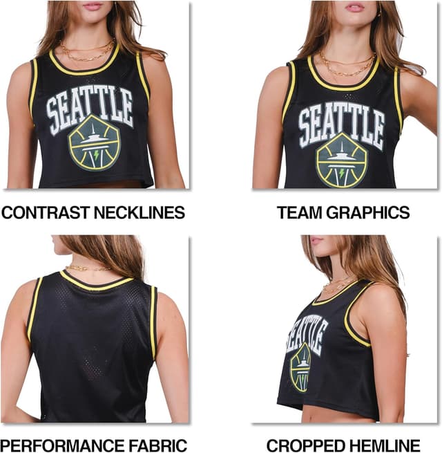 Detalle de Ultra Game Women’s WNBA Official Mesh Tank Top (Sleeveless Muscle T-Shirt)