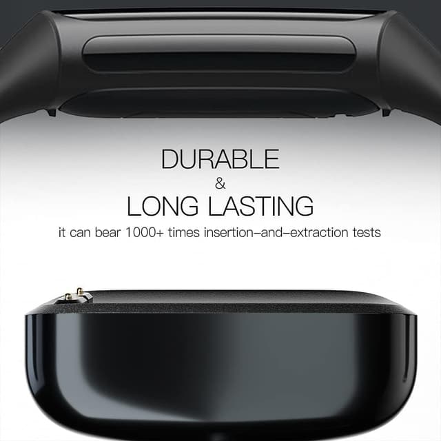 Detalle de TUCANA Charge Cable compatible with Fitbit Charge 6 / Charge 5 / Luxe – magnetic USB charging dock stand (1.6 ft, pack of 1)