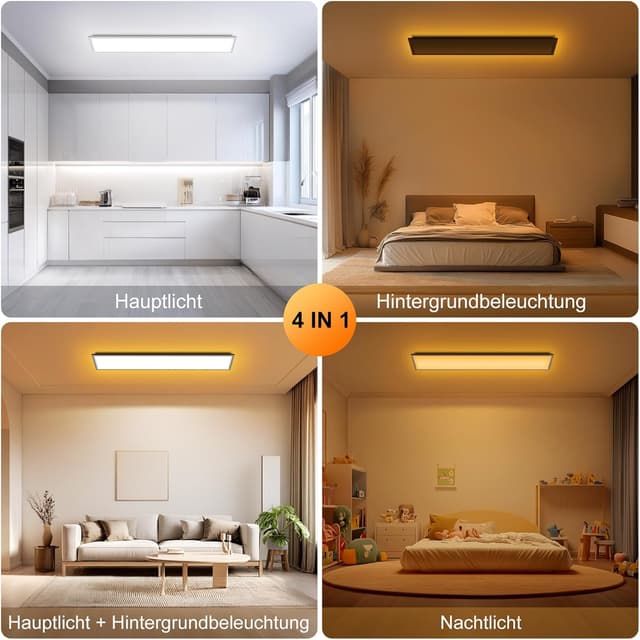 Thumbnail 6 de LED Deckenleuchte 100x25 cm dimmbar 36 W