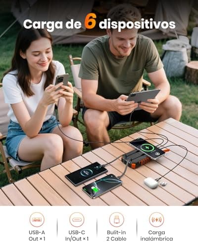 Thumbnail 5 de ADDTOP Power Bank Solar 27000mAh ☀️ Cargador Rápido Inalámbrico