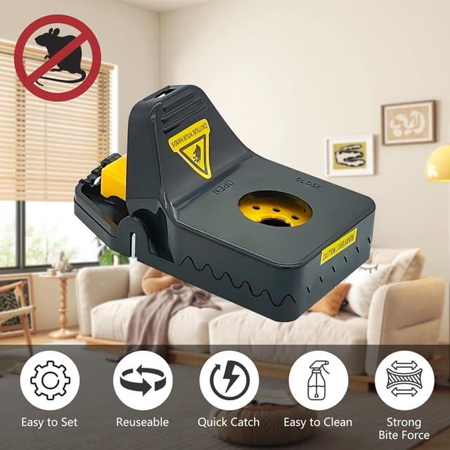 Thumbnail 5 de Rat Traps 4-Pack Super Heavy Duty snap traps 🐭