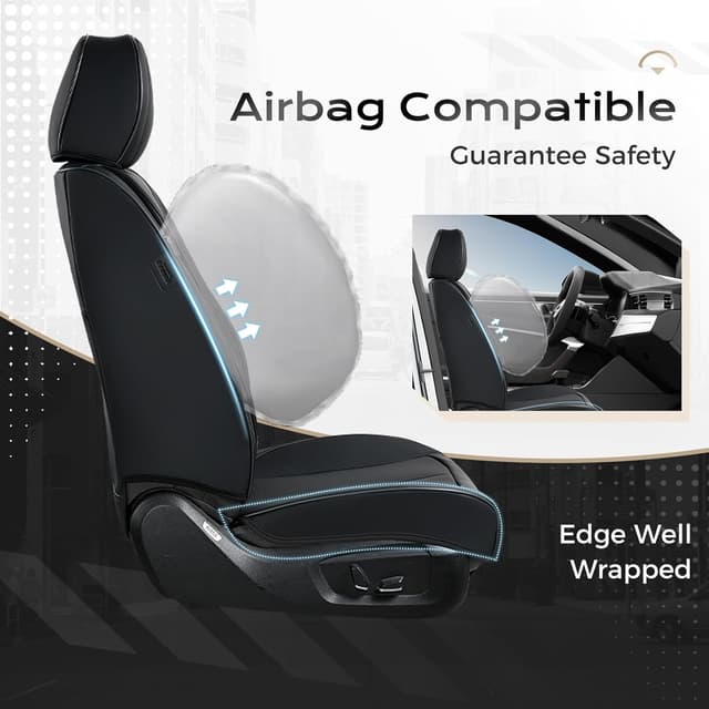 Thumbnail 3 de Coverado Leather Car Seat Covers Full Set