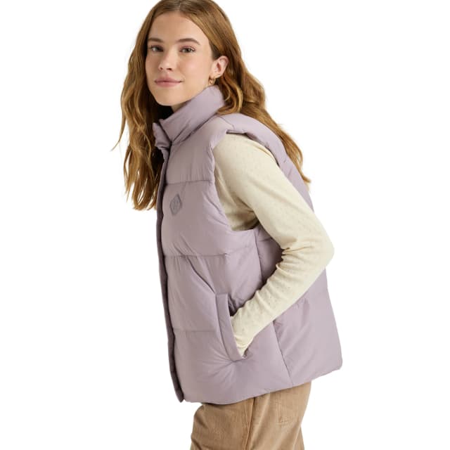 Detalle 1 de Roxy Under The Cloud chaleco acolchado de mujer, tafetán repelente al agua