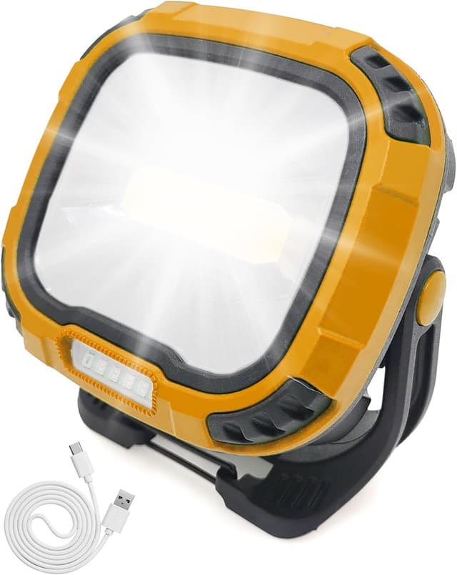 Detalle de MOXTOYU 50W Rechargeable LED Work Light (6 Modes, 4500LM) with Type-C Charging & Power Bank