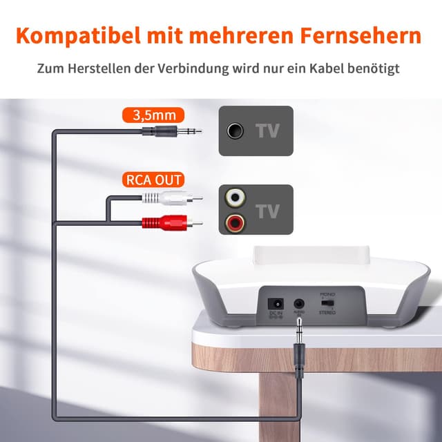 Detalle de APH100 Funkkopfhörer 2,4 GHz für Fernseher