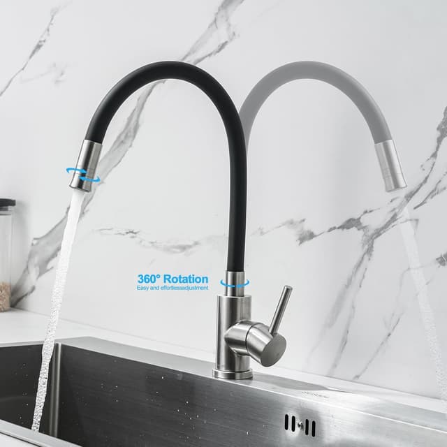 Thumbnail 4 de LakeBayMZC Robinet cuisine noir 360°