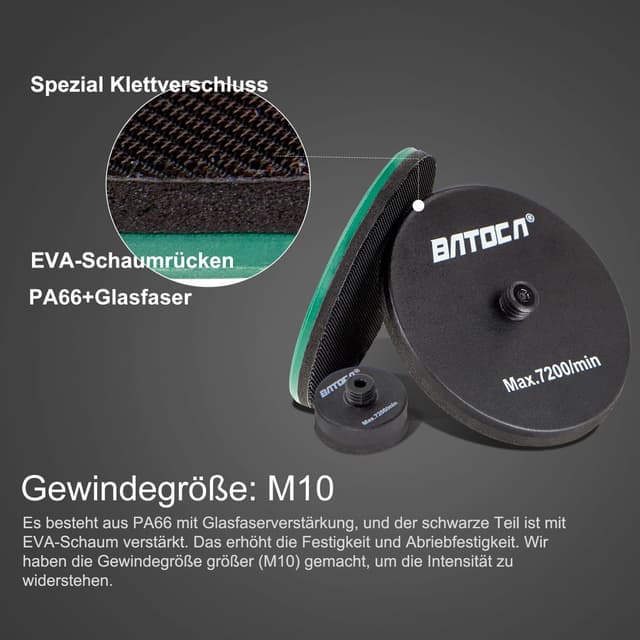 Thumbnail 6 de BATOCA S4 Profi Akku Poliermaschine (RO&DA), 12V Mini Polier-Set mit 2× 2.5Ah Akkus