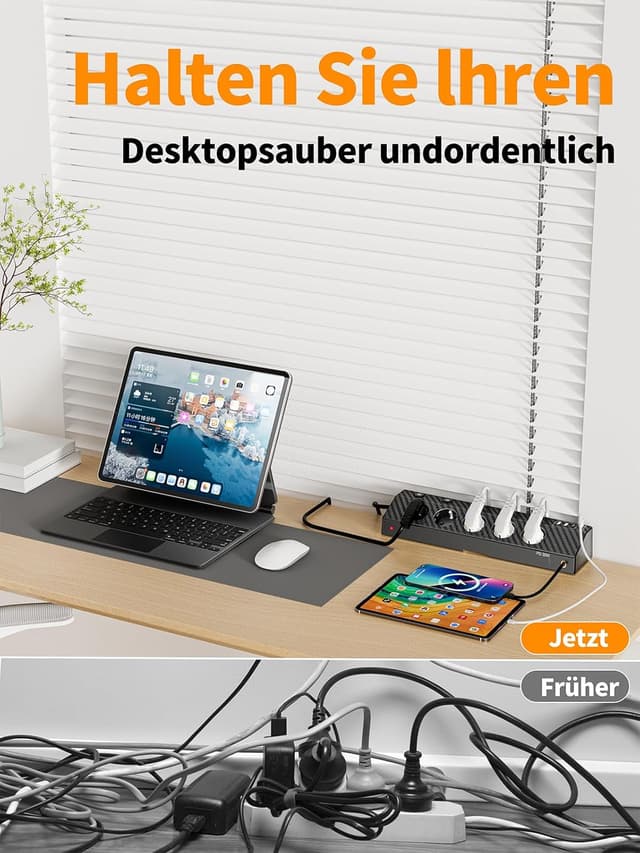 Thumbnail 4 de PASSUS 10‑in‑1 Tischsteckdose mit 2 USB‑C (30W) 🔌