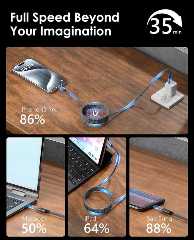 Thumbnail 4 de Magtame Câble USB C magnétique 240W 🔌