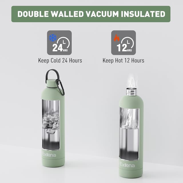 Detalle de Exllena 1L vacuum insulated water bottle