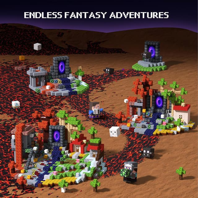 Detalle 2 de Innovakids Magnetic Blocks 200PCS Magnetic Building Tiles (Magma) for Ages 2–12