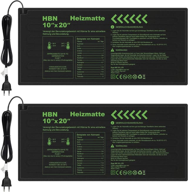 Detalle de HBN Heizmatte 2er Set 17,5 W für Anzucht
