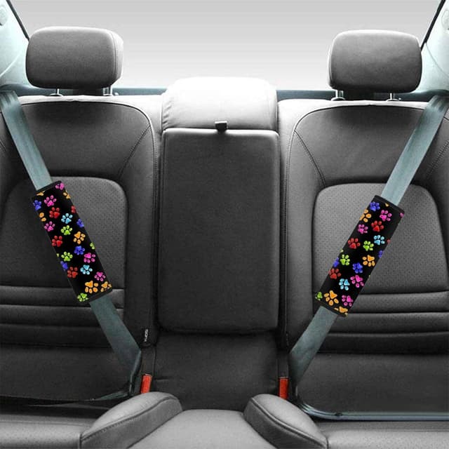 Thumbnail 2 de Wanyint Colorful Paw Print Seat Belt Pads