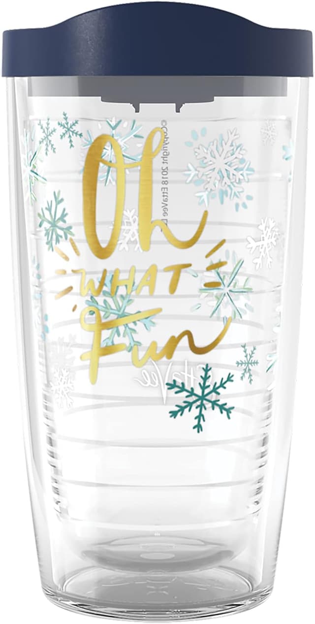 Detalle de Tervis EttaVee “Oh What Fun” Double-Walled Insulated Tumbler Travel Cup, 16oz