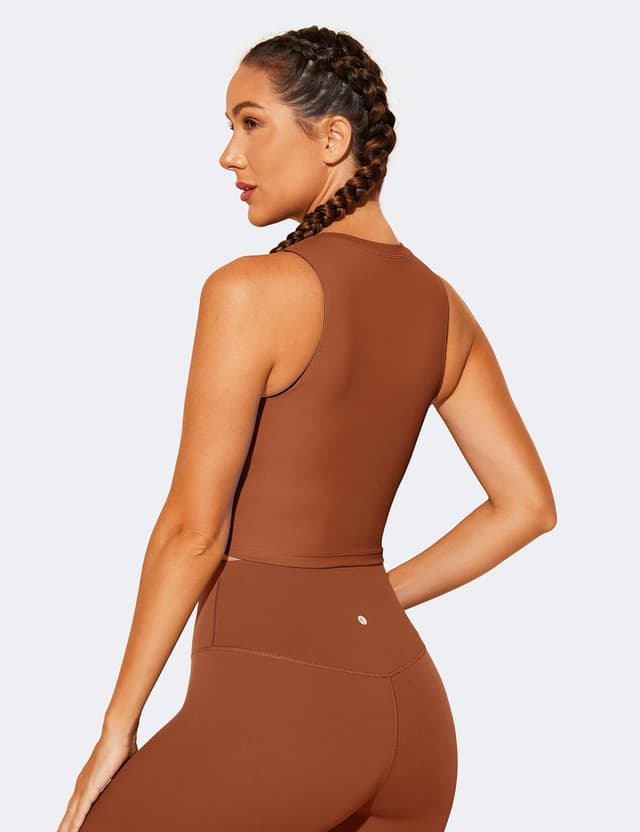 Detalle 2 de BAYDI Nudi Sport Damen-BH ohne Bügel als Crop-Top (Yoga/Fitness), abnehmbare gepolsterte Pads