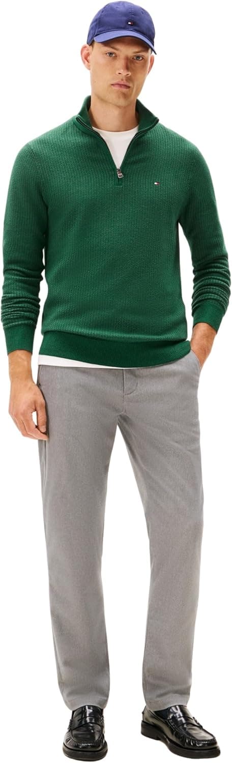 Detalle 2 de Tommy Hilfiger Men’s Denton Brushed Marl Chino (5-pocket) in dark blue