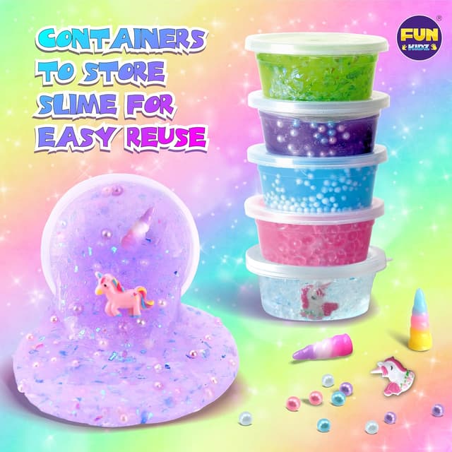 Thumbnail 6 de Fluffy Unicorn Slime Kit for Girls 1000 ml