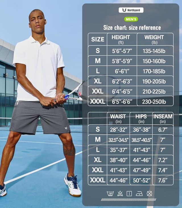 Detalle de NORTHYARD Men’s Running Athletic Shorts (5”/7”/9”)—Quick-Dry Workout, Tennis, Gym & Active Shorts