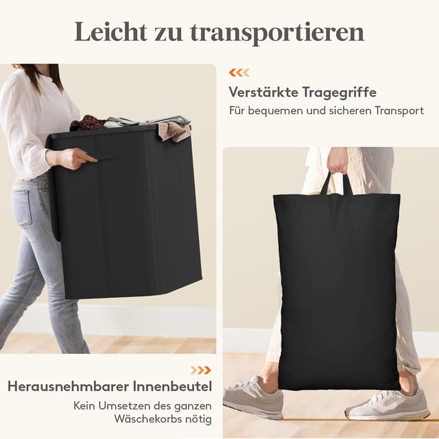 Thumbnail 6 de Lifewit Wäschekorb 145 L mit Deckel