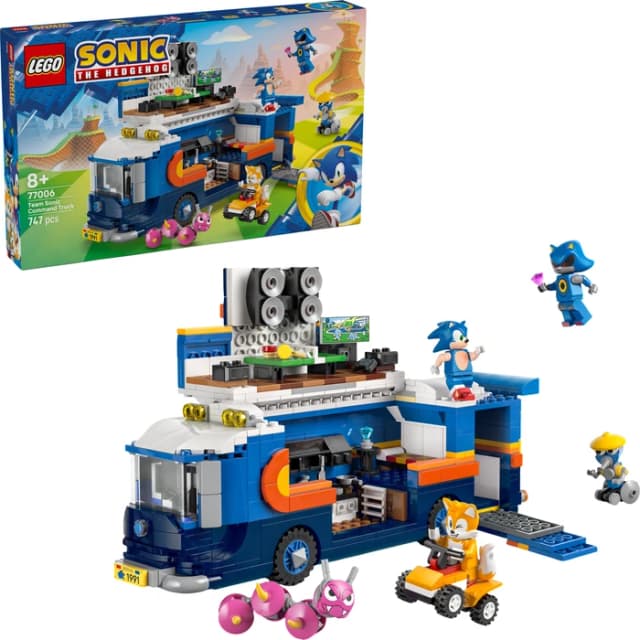 Thumbnail 9 de LEGO Sonic Team Sonics Kommando-Truck 77006 (747 Teile) – Truck-Set für Missionen mit Sonic