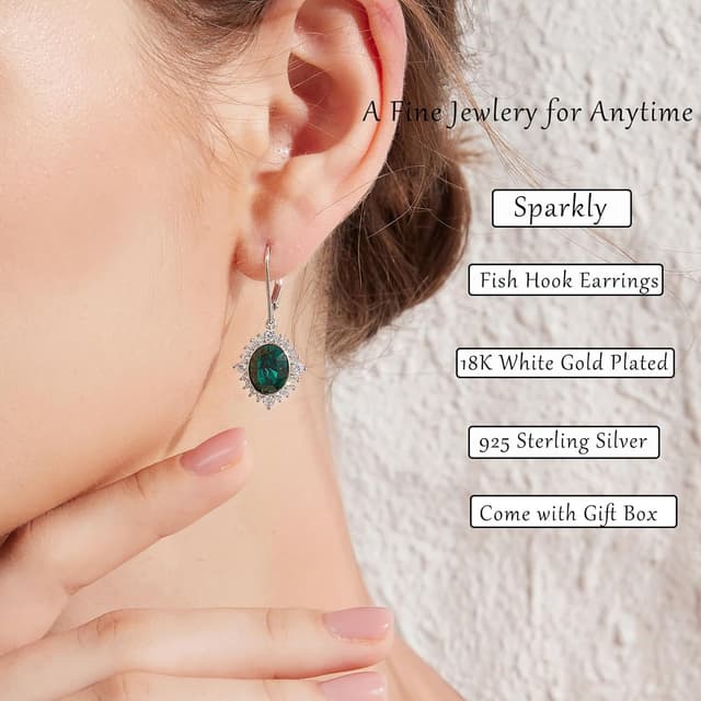 Thumbnail 5 de jiamiaoi Ohrringe Hängend 18K Weißgold plattiert